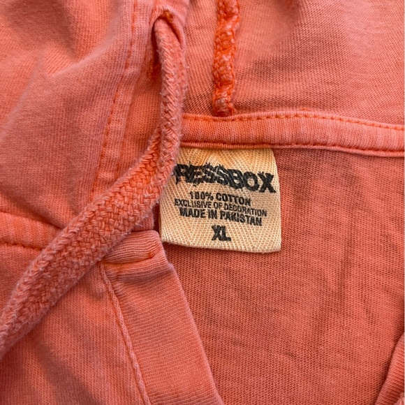 Pressbox Clemson Orange Long Sleeve Hooded Tee Shirt - Picture 6 of 6